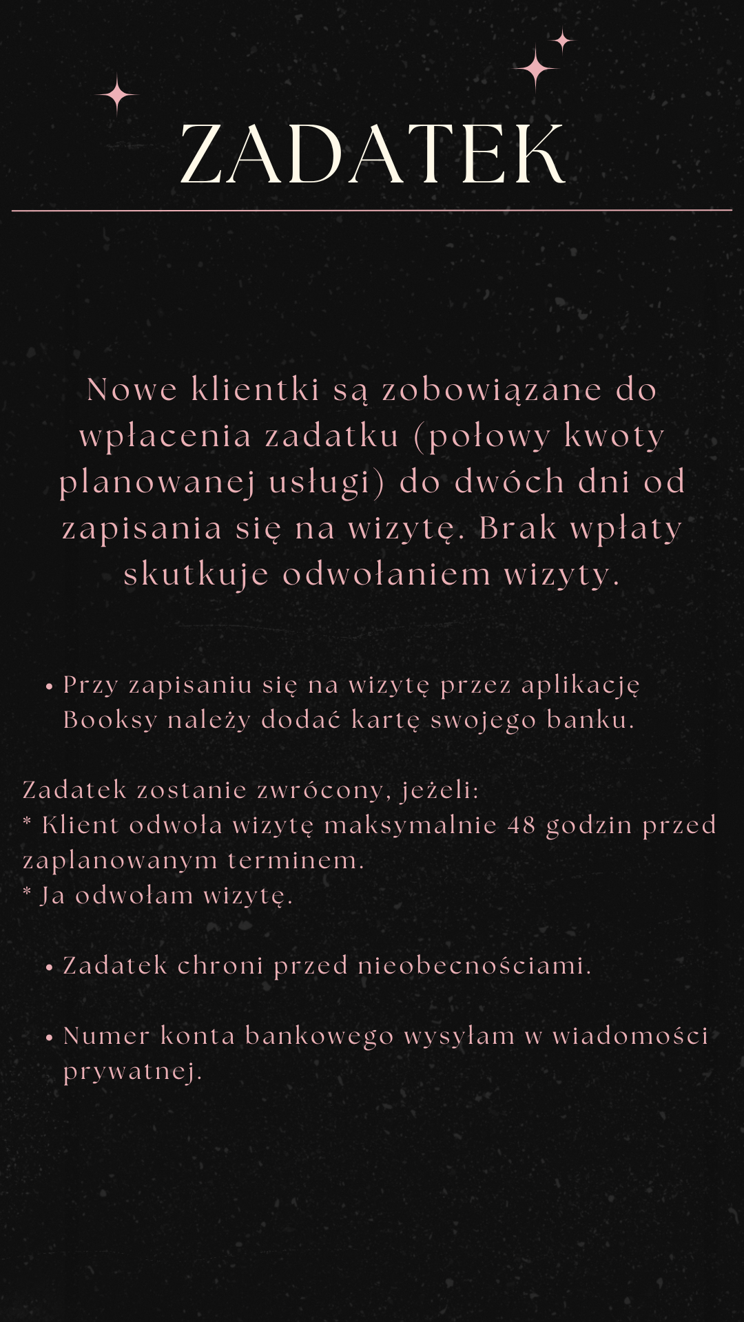 Kiedy obowiązuje zadatek na maniucure